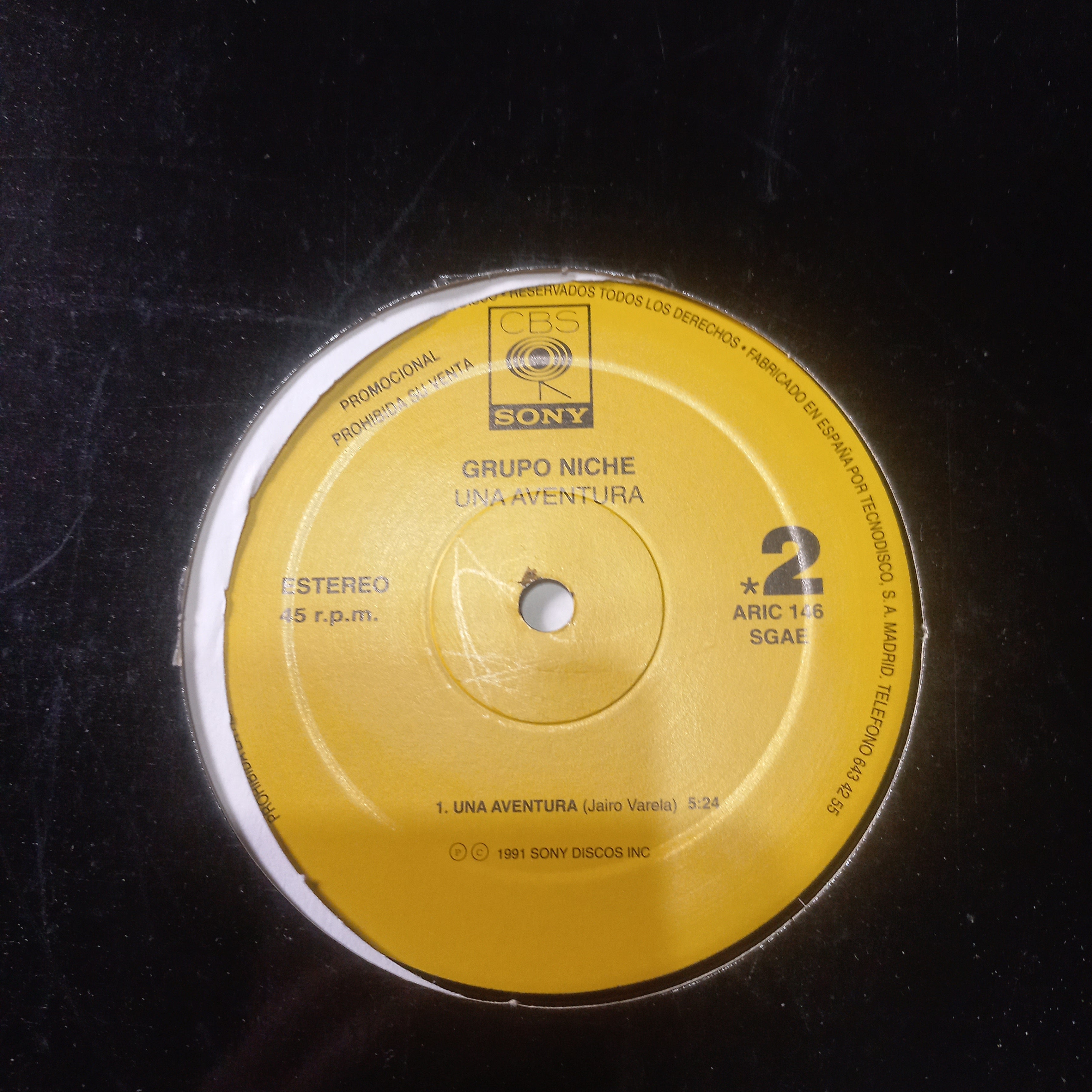 Grupo Niche - Una Aventura (12", Maxi, Promo) (CBS - ARIC 146) - MAXI VG+ O Nm