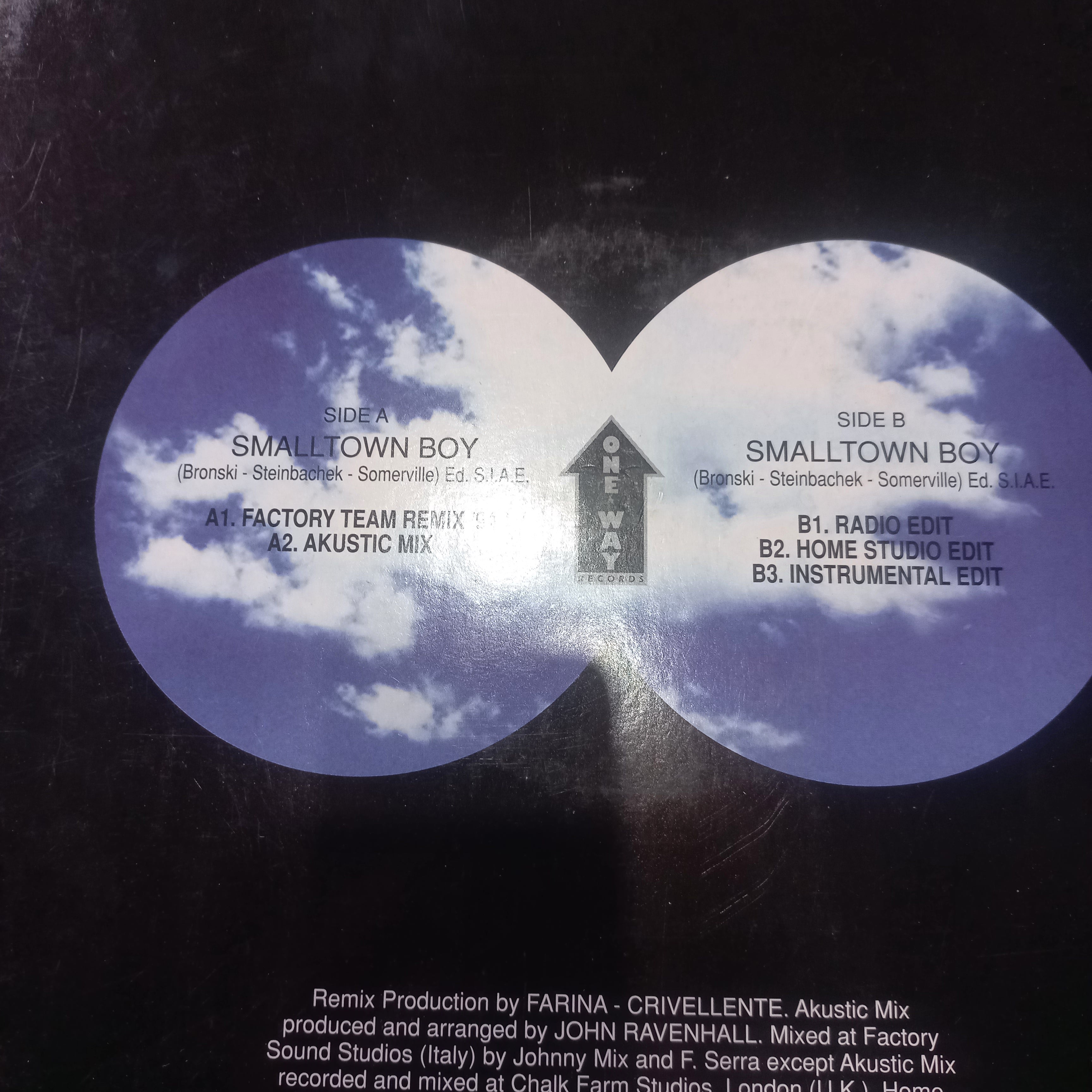 Bronski Beat - Smalltown Boy ('94 Remixes) (12") (One Way Records (5) - WAY 1005) - MAXI VG+ O Nm