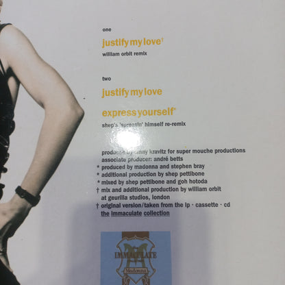 Madonna - Justify My Love (William Orbit Remix) (12") (Sire, Sire, Warner Bros. Records - W 9000 T, 7599-21825-0, W9000T) - MAXI VG+ O Nm