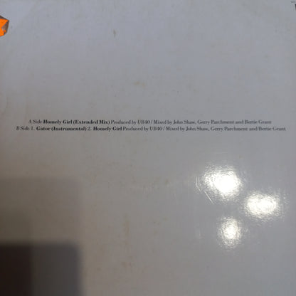 UB40 - Homely Girl MAXI VG+ (12") (Virgin, DEP International - 612 768, DEP 33-12)