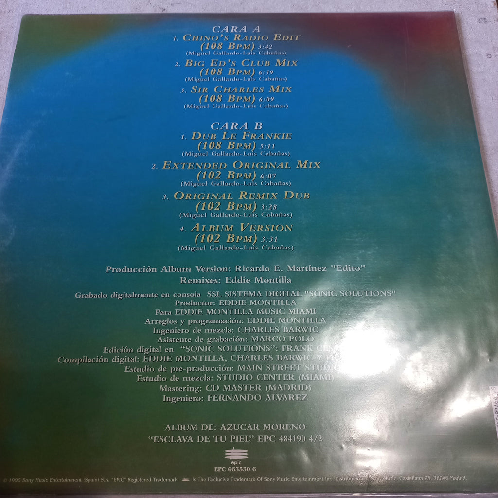 Azucar Moreno - Solo Se Vive Una Vez - MAXI VG+ The Caribbean Remixes (12") (Epic - EPC 663530 6)