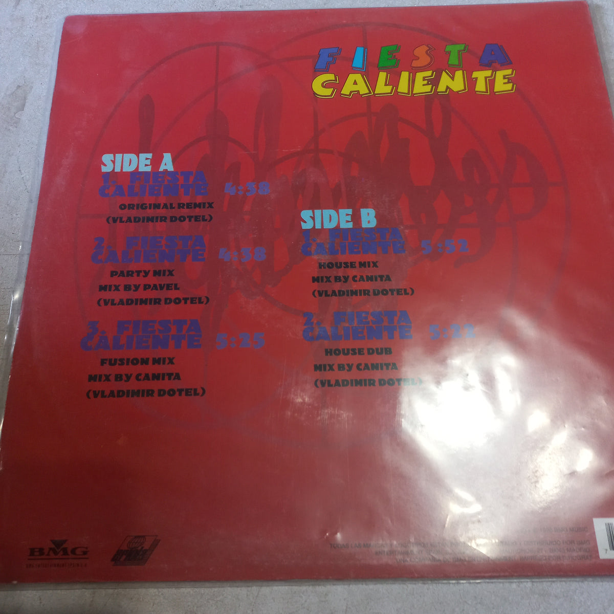 Ilegales - Fiesta Caliente MAXI VG+ (12") (BMG U.S. Latin - 74321-37848-1)
