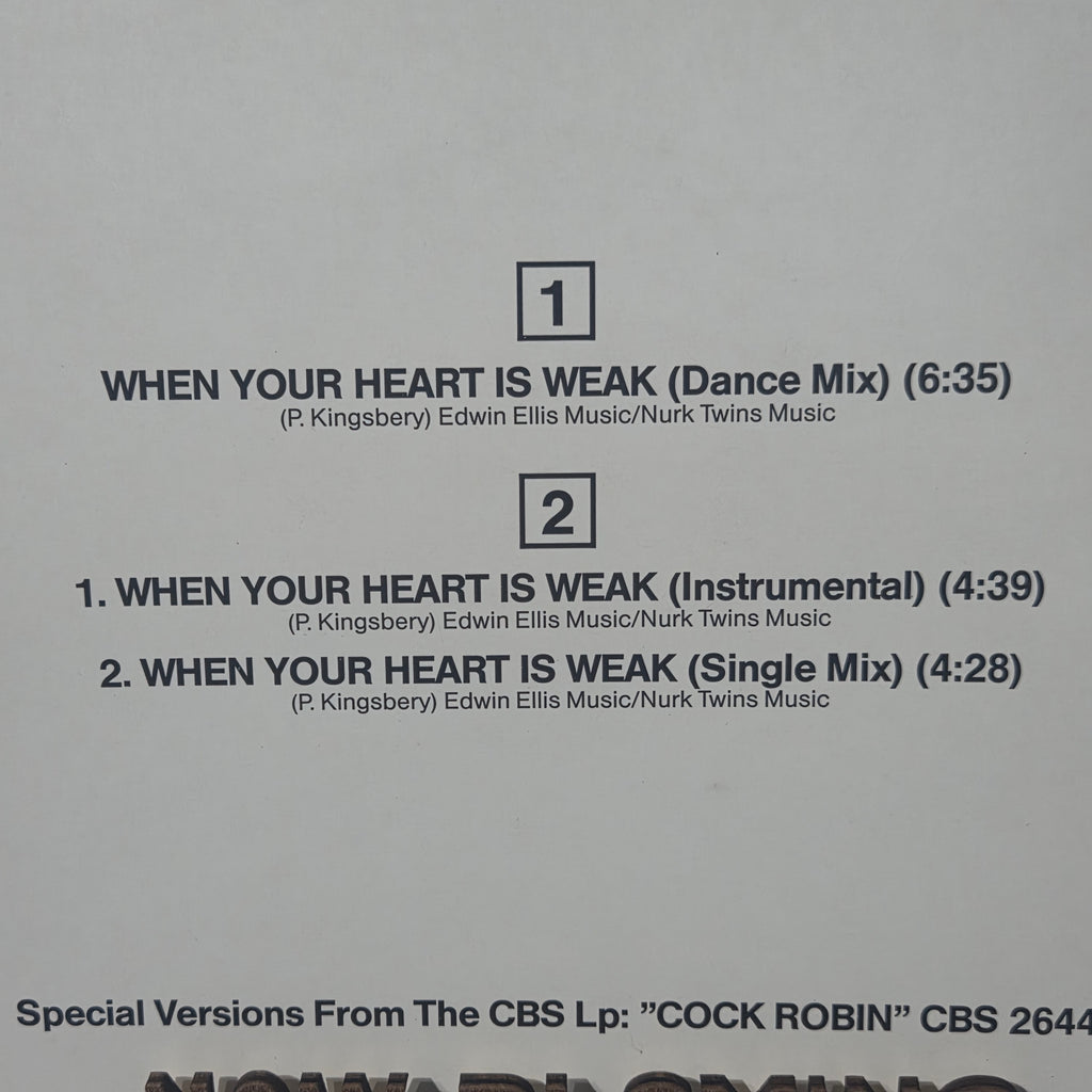 Cock Robin When Your Heart Is Weak MAXI doble VG+