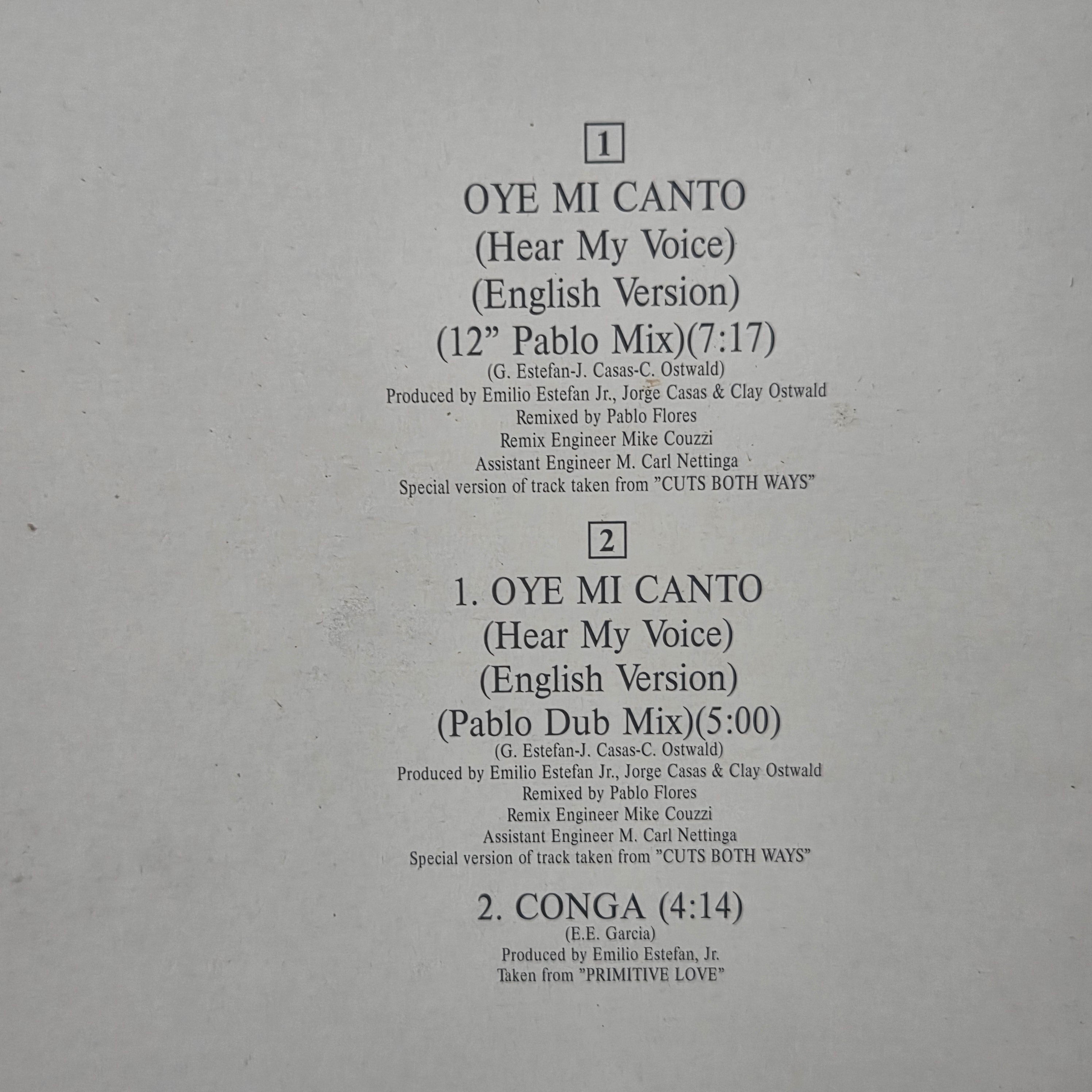 Gloria Estefan Oye Mi Canto MAXI doble VG+