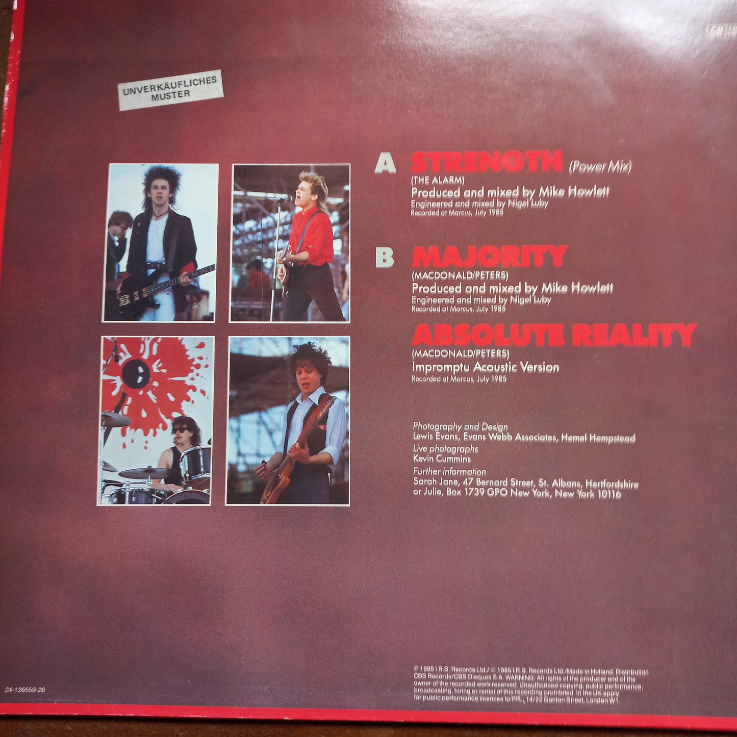 The Alarm Strenght You MAXI Doble VG+