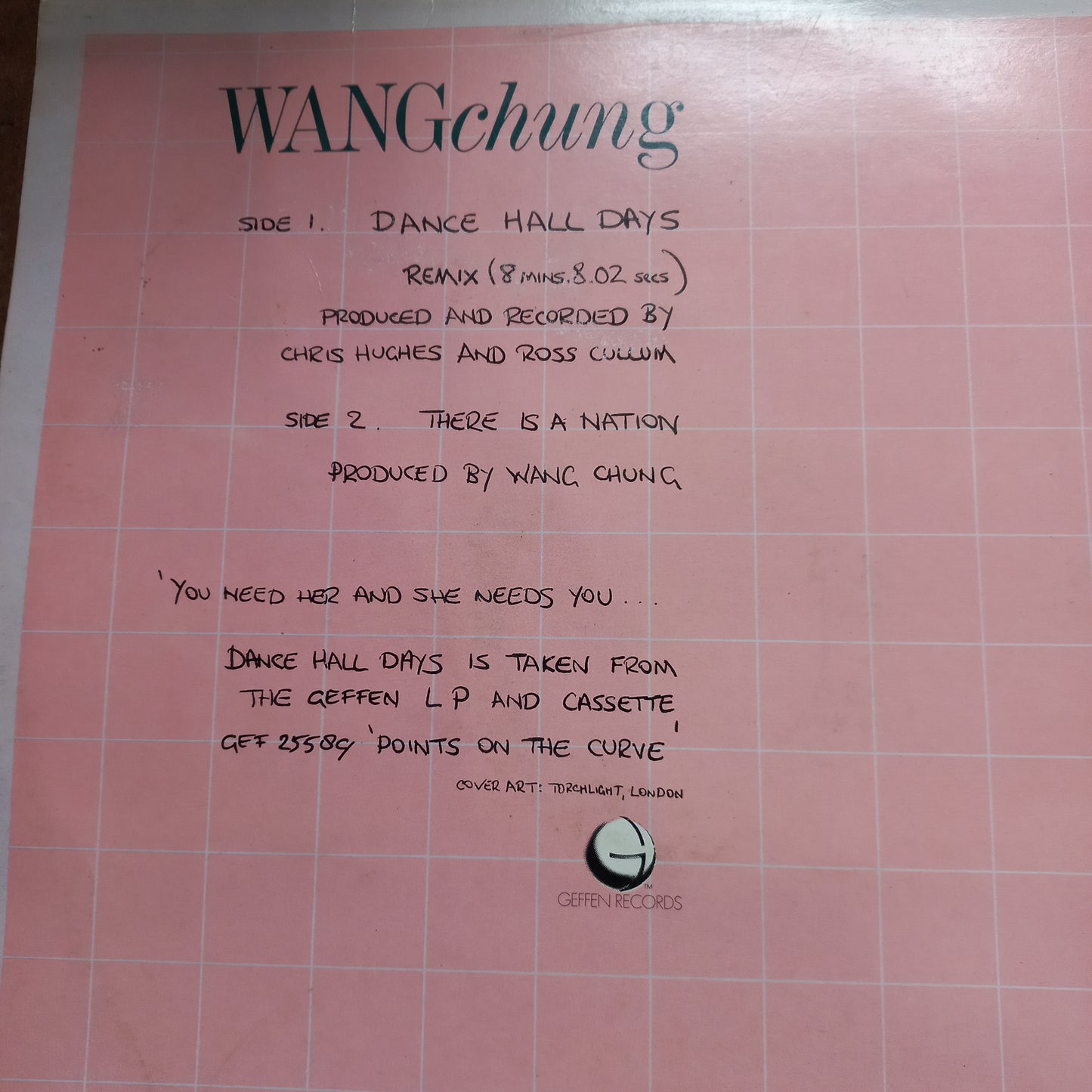 Wang Chung Dance Hall Days MAXI Doble VG+