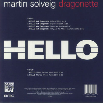 Martin Solveig Feat. Dragonette Hello Maxi Nuevo de Fabrica Reedicion 2025