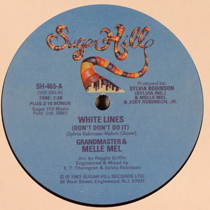 MELLE MEL WHITE LINES / GROOVE MAXI 12" MINT