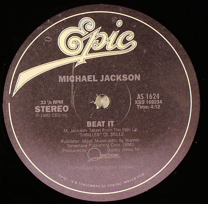 MICHAEL JACKSON BEAT IT MAXI 12" MINT