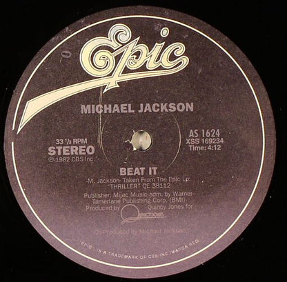 MICHAEL JACKSON BEAT IT MAXI 12" MINT