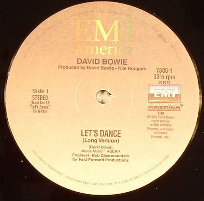 DAVID BOWIE LETS DANCE / FAME MAXI 12" MINT
