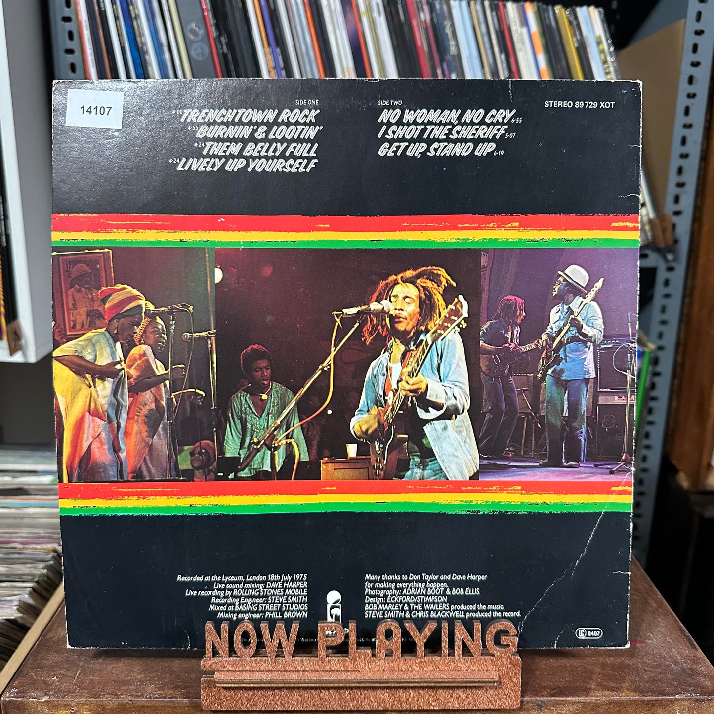 Bob Marley Live LP De Epoca VG+ A NM