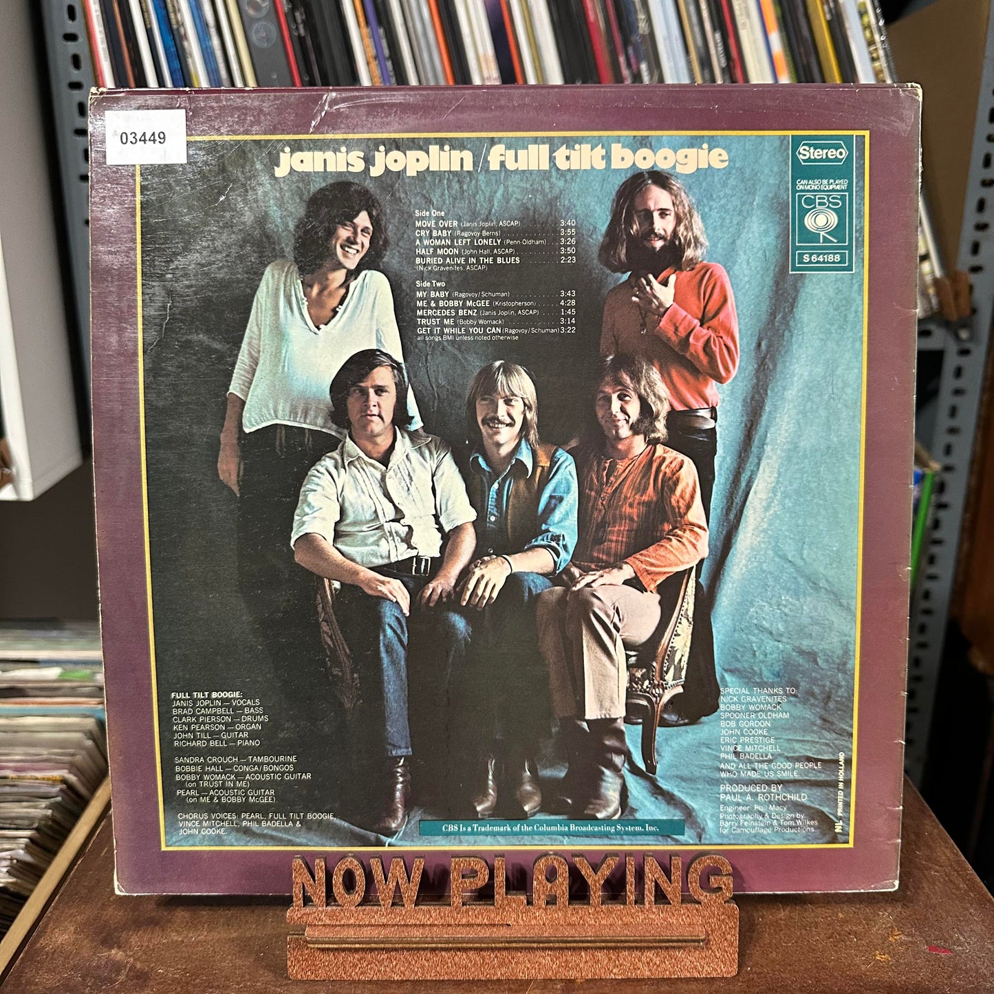 Janis Joplin Pearl LP De Epoca VG+ A NM
