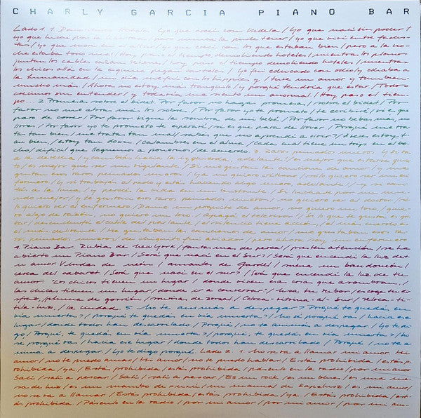 Charly Garcia Piano Bar LP Mint Cerrado