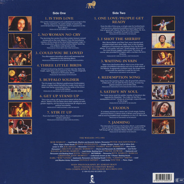 Bob Marley Legend Lp Nuevo