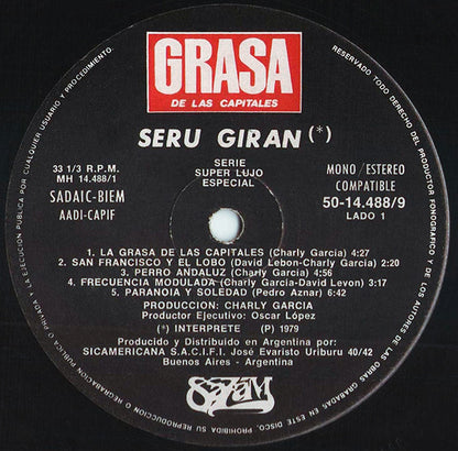 Seru Giran Grasa de las capitales LP Abierto Near Mint