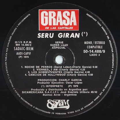 Seru Giran Grasa de las capitales LP Abierto Near Mint