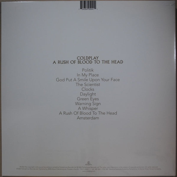 Coldplay A Rush of Blood to the Heart LP Mint Cerrado