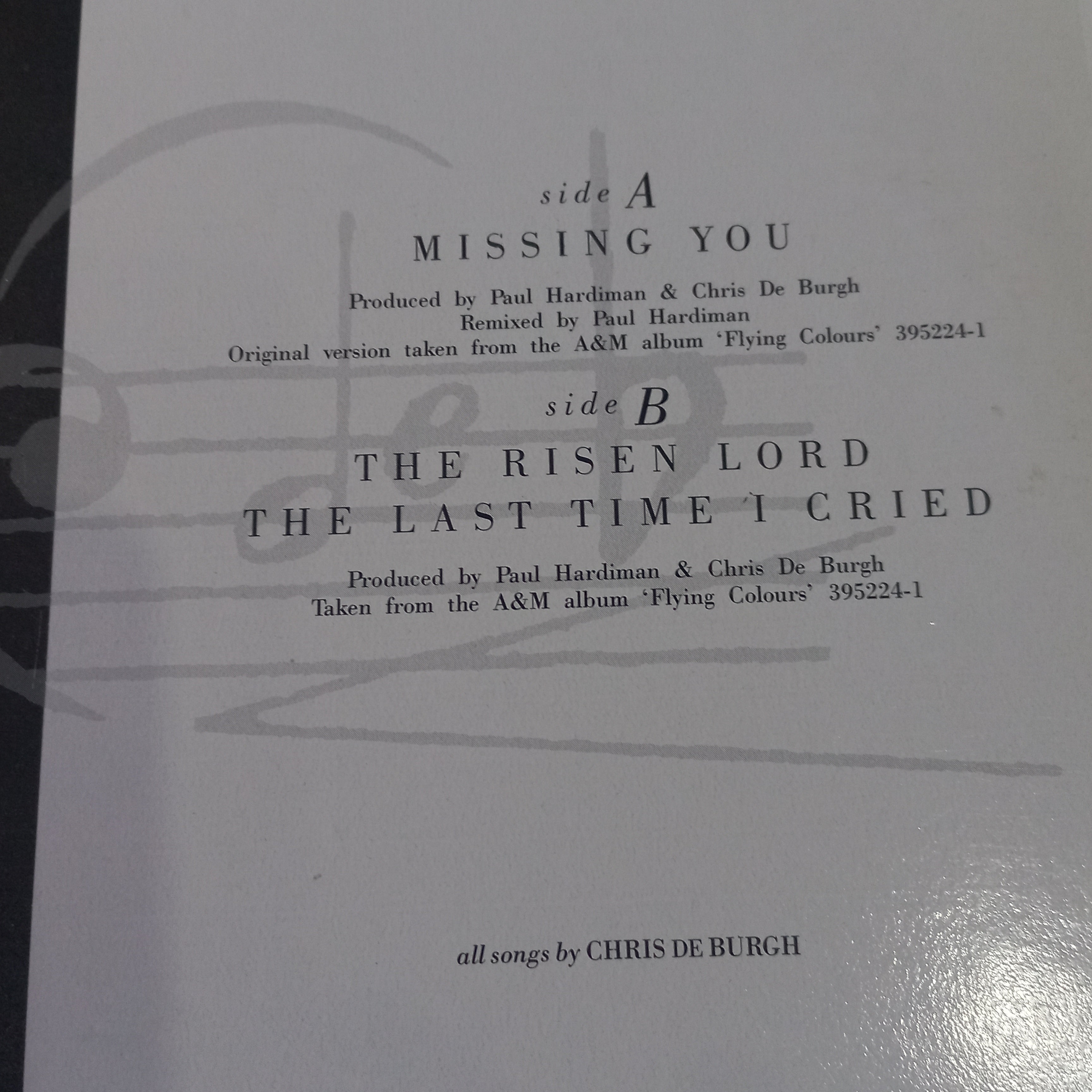 Chris DE Burgh Missing You Maxi VG+