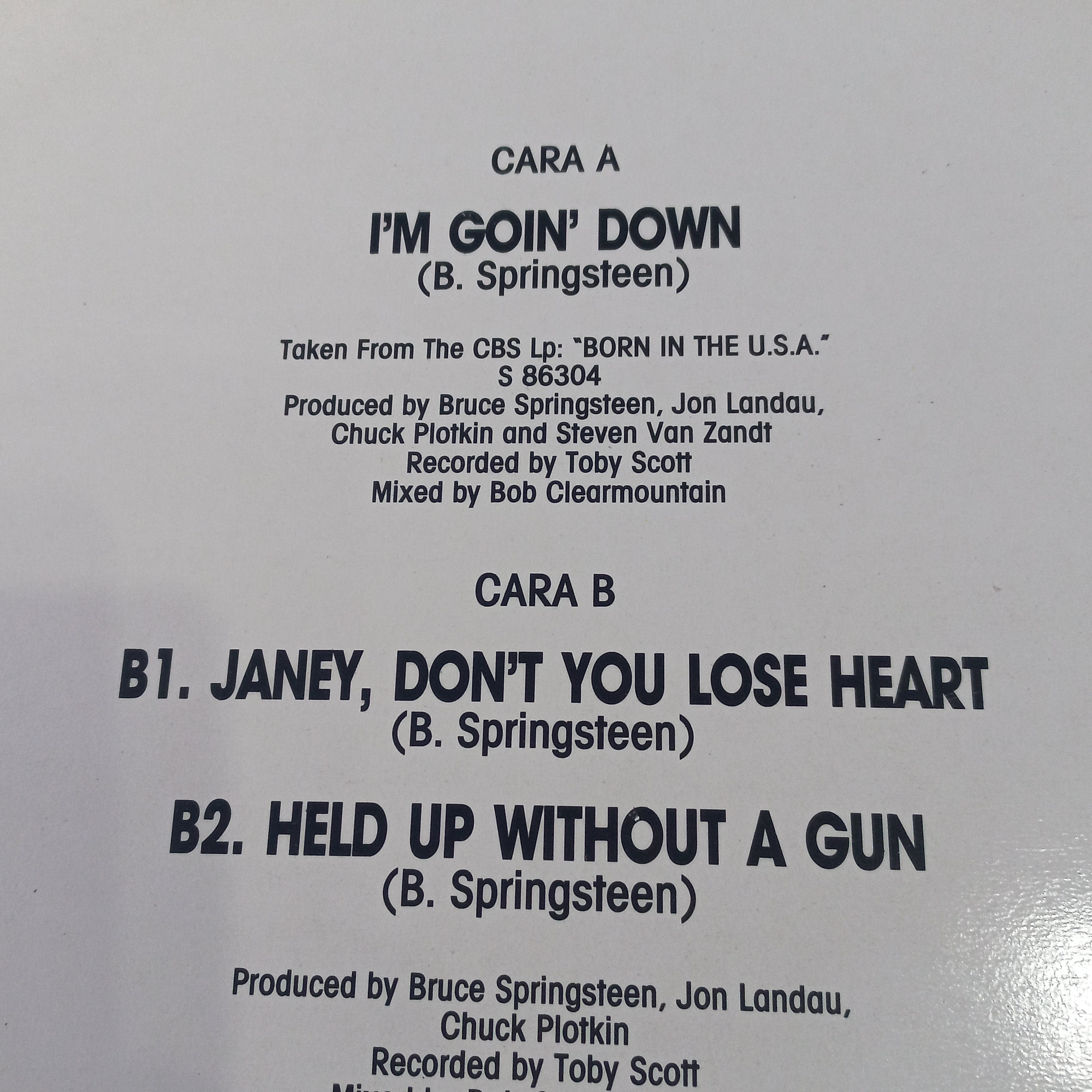 Bruce Springsteen Im Going Down Maxi VG+ De Epoca