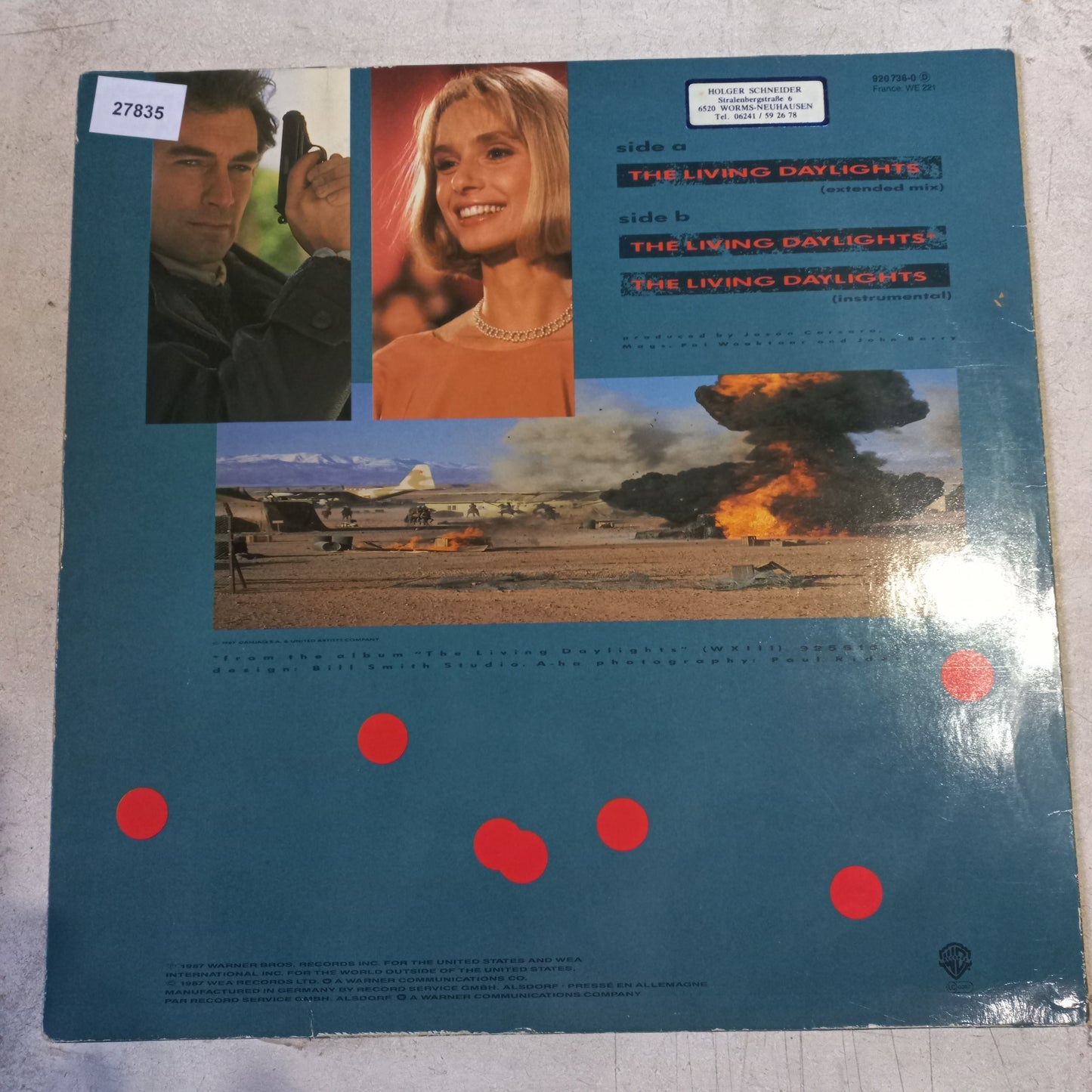 Aha The Living Daylights Maxi VG+